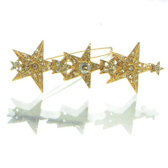 OSCAR DE LA RENTA Crystal Star Barrette Hair Clip Estella Crystal Star Barrette Clip – Crown and Glory main image 2